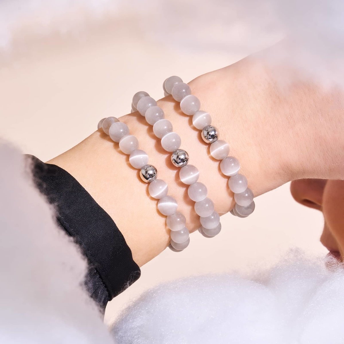 Tempête de velours | Argent sterling 925 | Bracelet en verre du Cheshire
